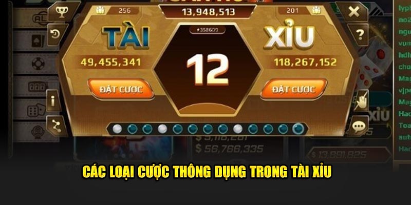 Các loại cược thông dụng trong sicbo online